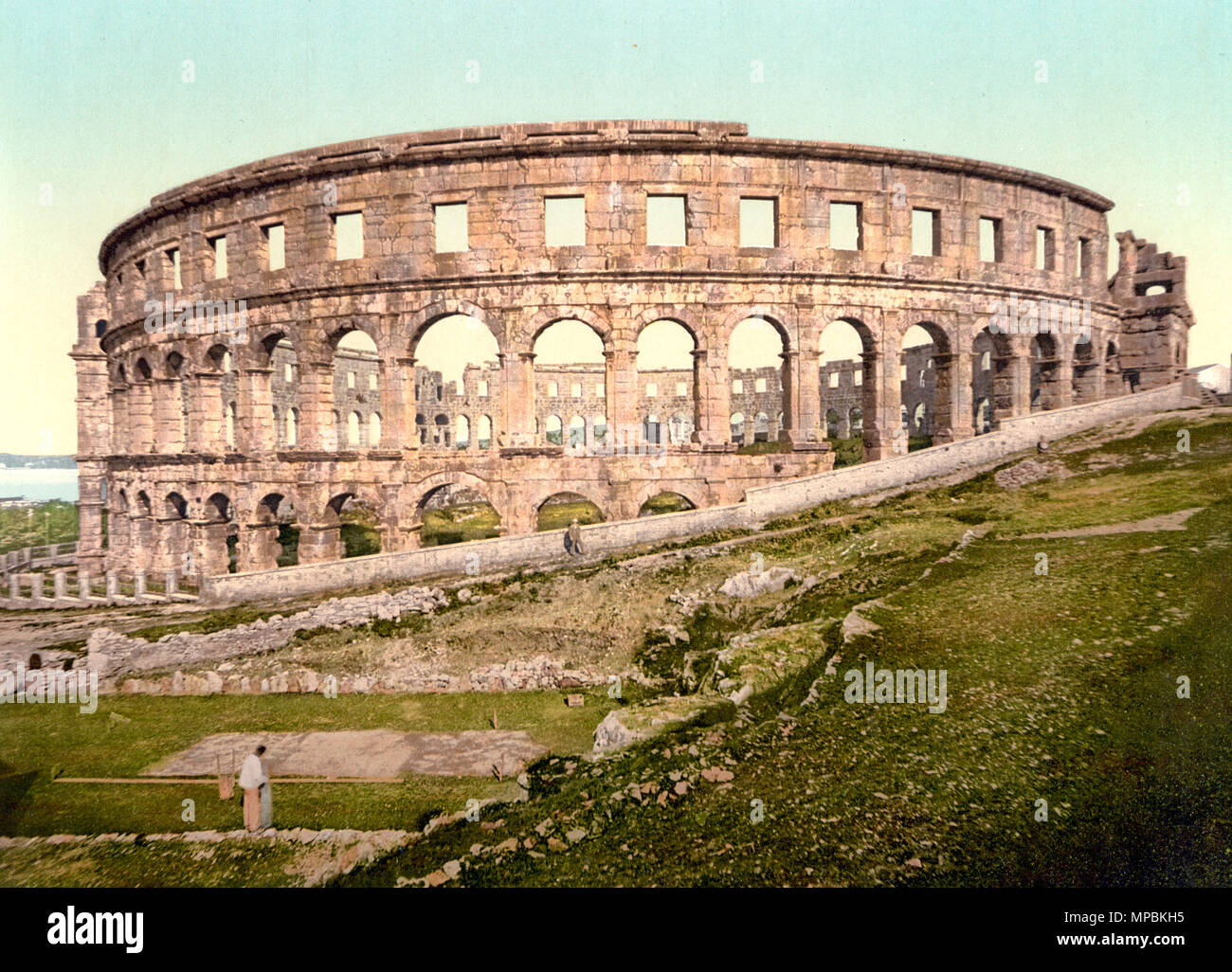 Pola, l'arena, Istria, Austro-Hungary, circa 1900 Foto Stock