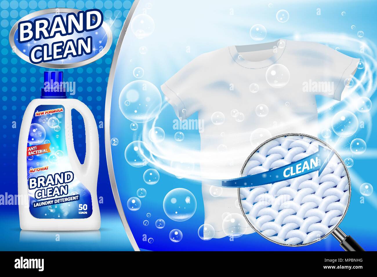 Detergente per lavanderia inserzionista. Smacchiatore package design per la pubblicità con bolle di sapone e closeup struttura in fibra. Detergente per lavaggio di banner con camicia pulita. Illustrazione Vettoriale Illustrazione Vettoriale Detergente per lavanderia inserzionista. Smacchiatore package design per la pubblicità con bolle di sapone e closeup struttura in fibra. Detergente per lavaggio di banner con camicia pulita. Illustrazione Vettoriale Illustrazione Vettoriale