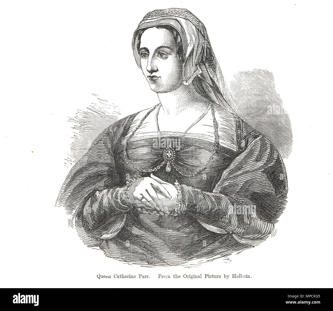 Catherine Parr, regina consorte di Inghilterra come l'ultima moglie di Henry VIII Foto Stock