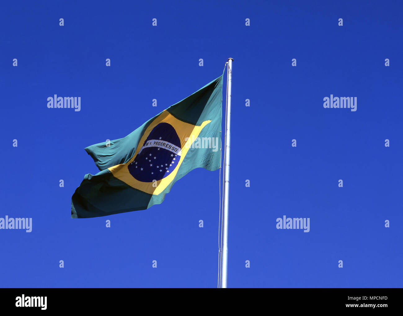Bandiera del Brasile Foto Stock