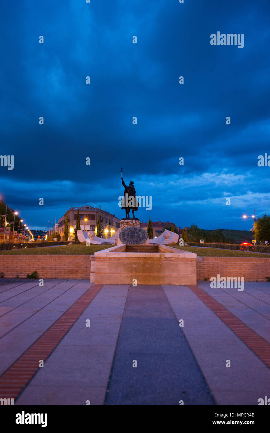 Monumento a Alfonso X di Castiglia in Toledo Foto Stock