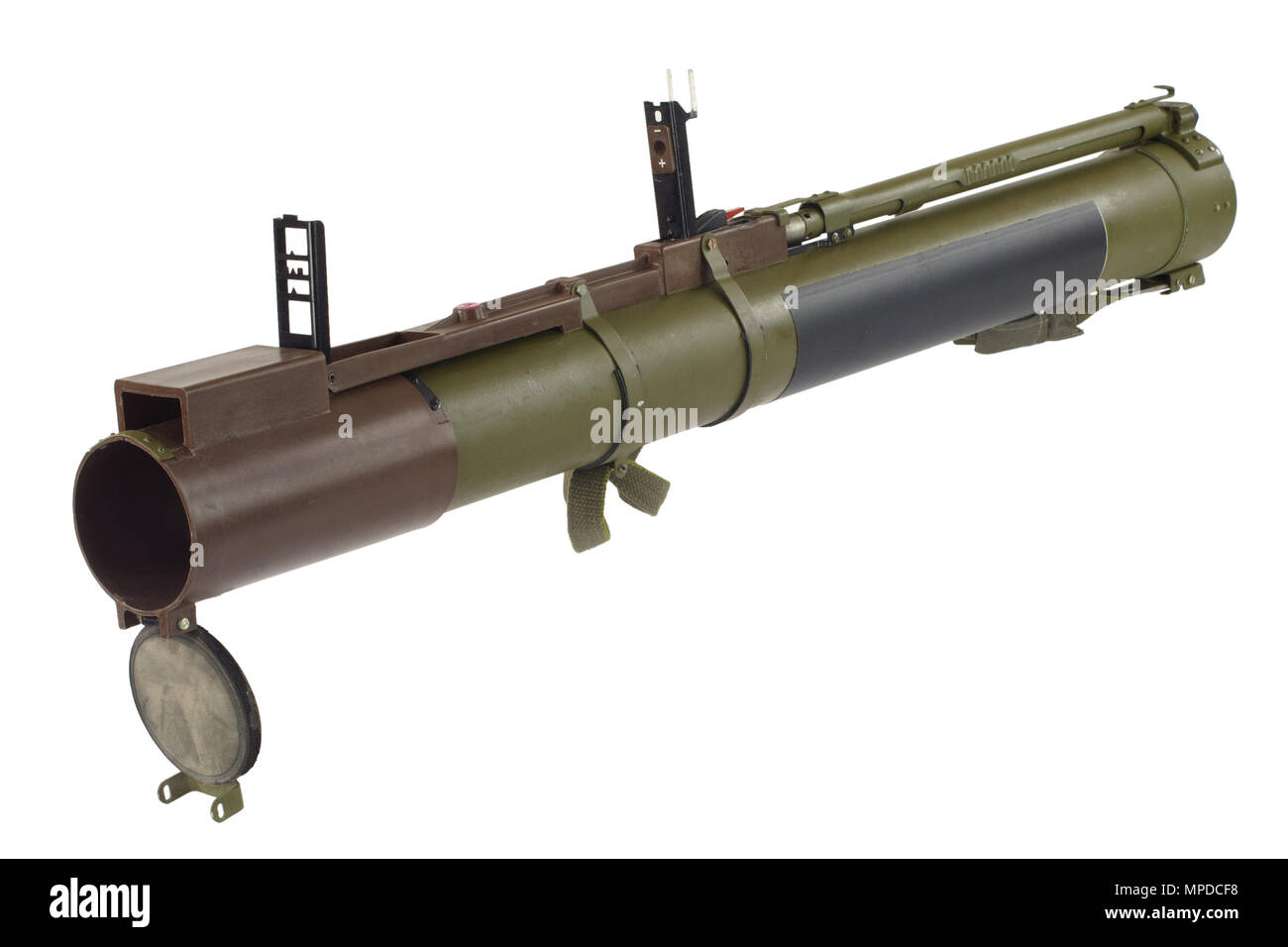 Anti-carro lanciarazzi lanciagranate "bazooka' isolato su bianco Foto Stock