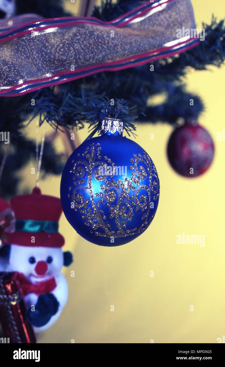 Addobbi natale, albero di natale Foto Stock