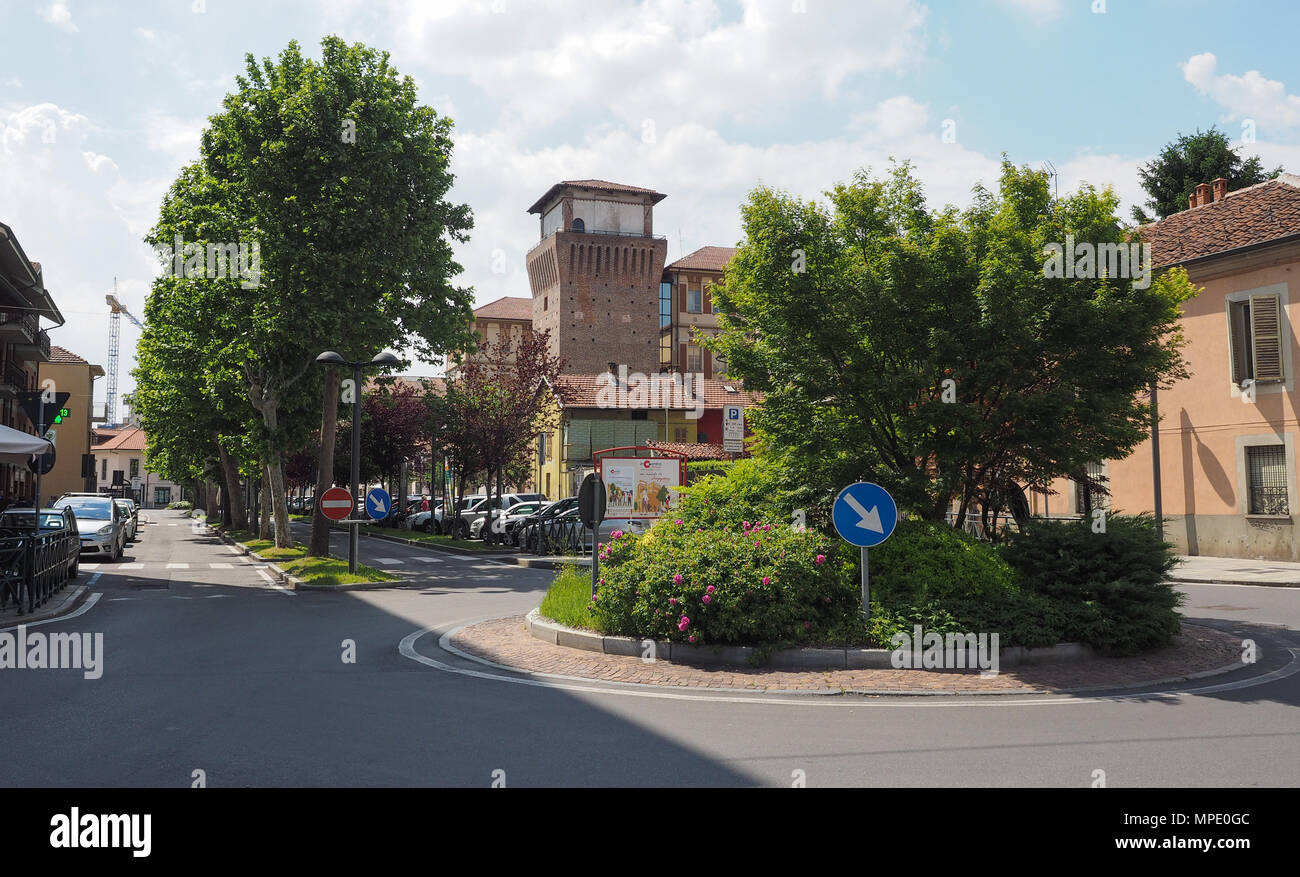 SETTIMO TORINESE, Italia - CIRCA NEL MAGGIO 2018: vista del centro della città Foto Stock