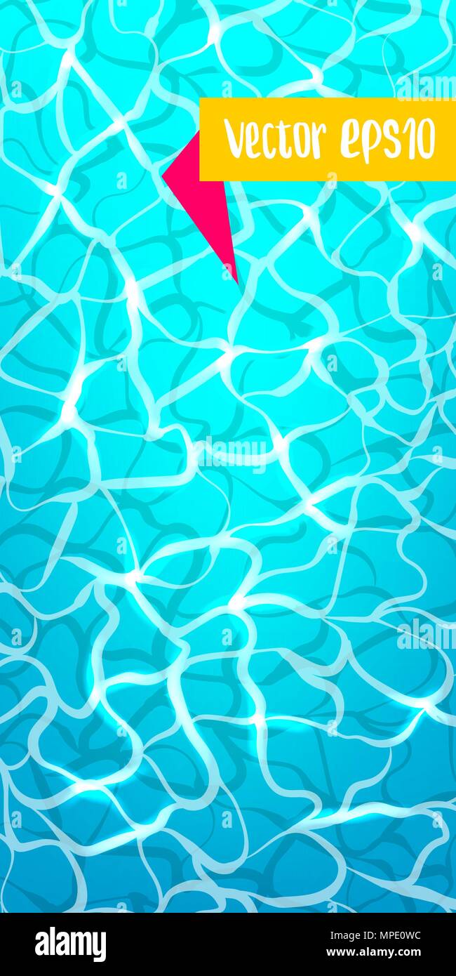 In estate la piscina di acqua onde poster Illustrazione Vettoriale