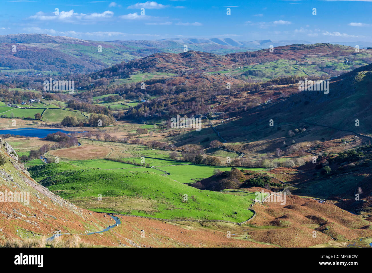 Wrynose passare su fondo Wrynose, Parco Nazionale del Distretto dei Laghi, Cumbria, England, Regno Unito, Europa Foto Stock