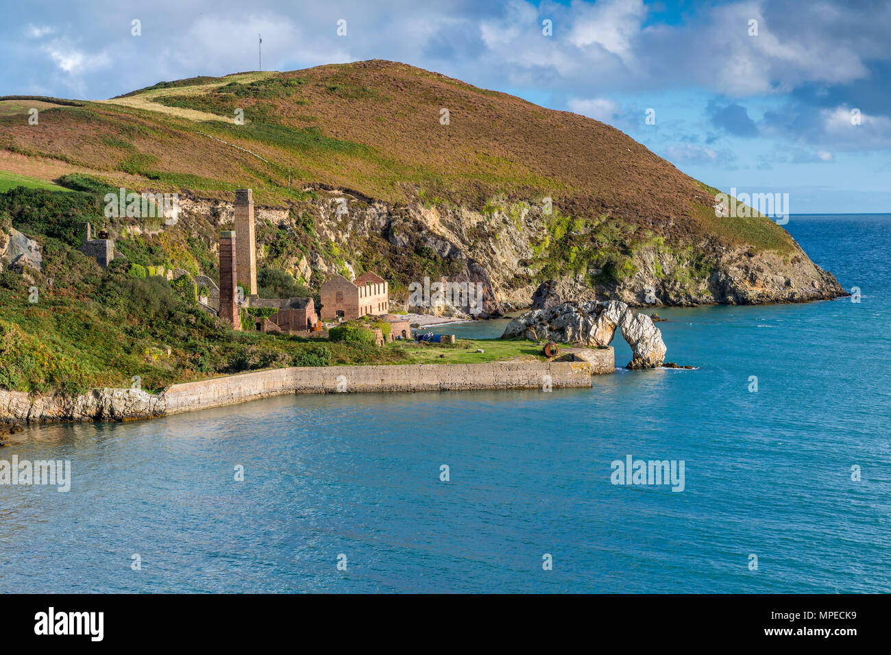 Porth Wen laterizi, Isola di Anglesey, Amlwch, Gwynedd, Wales, Regno Unito, Europa Foto Stock