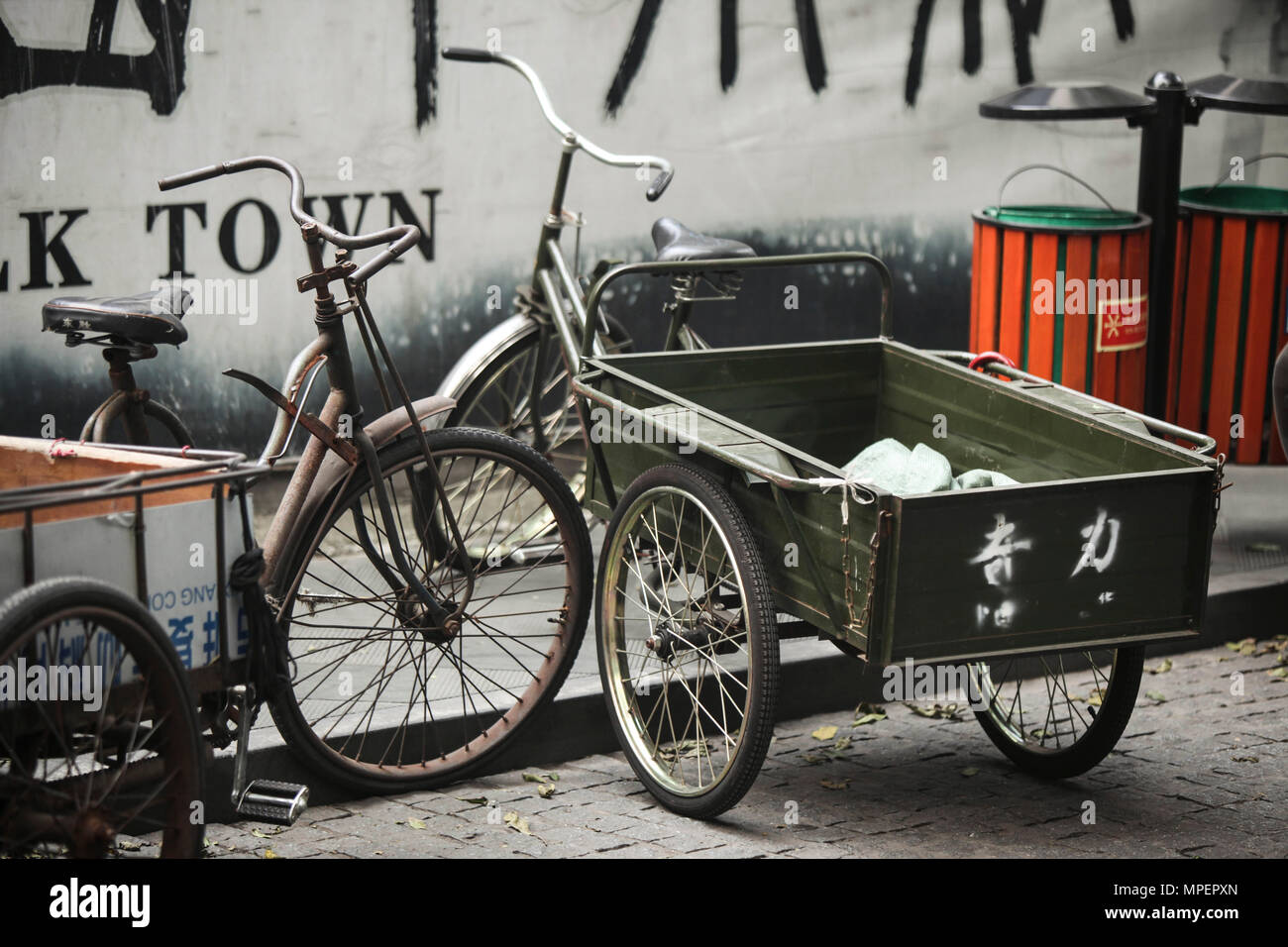 Cinese bicicletta vintage Foto Stock