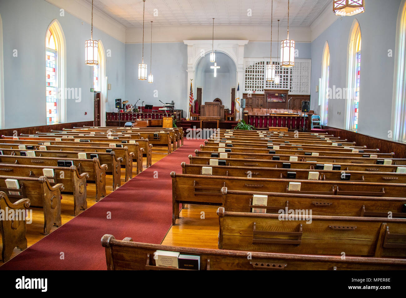 Dexter Avenue King Memorial Baptist Church, Montgomery, Alabama, STATI UNITI D'AMERICA Foto Stock