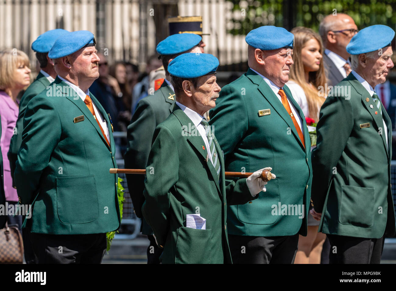 Londra, Regno Unito. 23 maggio 2018 un servizio presso il cenotafio di Londra, Regno Unito. International per Caschi Blu dell ONU GIORNATA COMMEMORATIVA Caschi Blu uccisi sul credito di dazi Ian Davidson/Alamy Live News Foto Stock