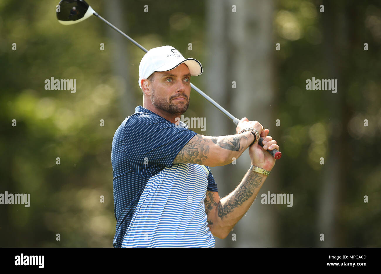 Wentworth, UK. 23 maggio 2018. Keith Duffy durante il Pro Am davanti alla BMW PGA Championship di Wentworth Golf Club il 23 maggio 2018 nel Surrey, Inghilterra Credito: Paolo Terry foto/Alamy Live News Foto Stock