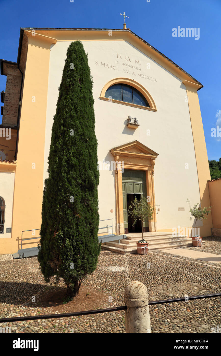 Chiesa di San Marco Evangelista, Borghetto di Valeggio sul Mincio Foto Stock