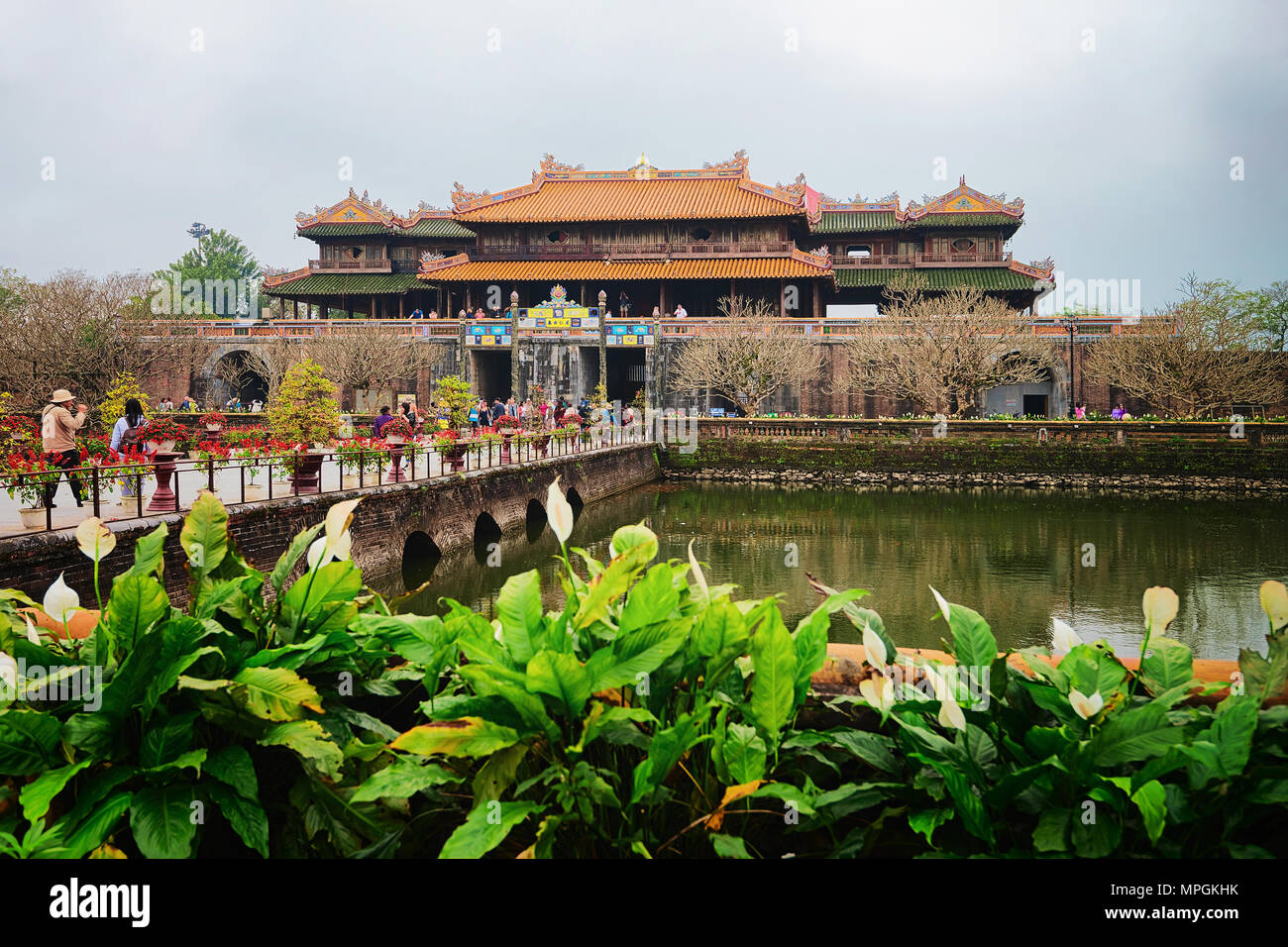 Hue, Vietnam - 19 Febbraio 2016: città Emperial quello dei Kinh thanh in tinta, Vietnam Foto Stock