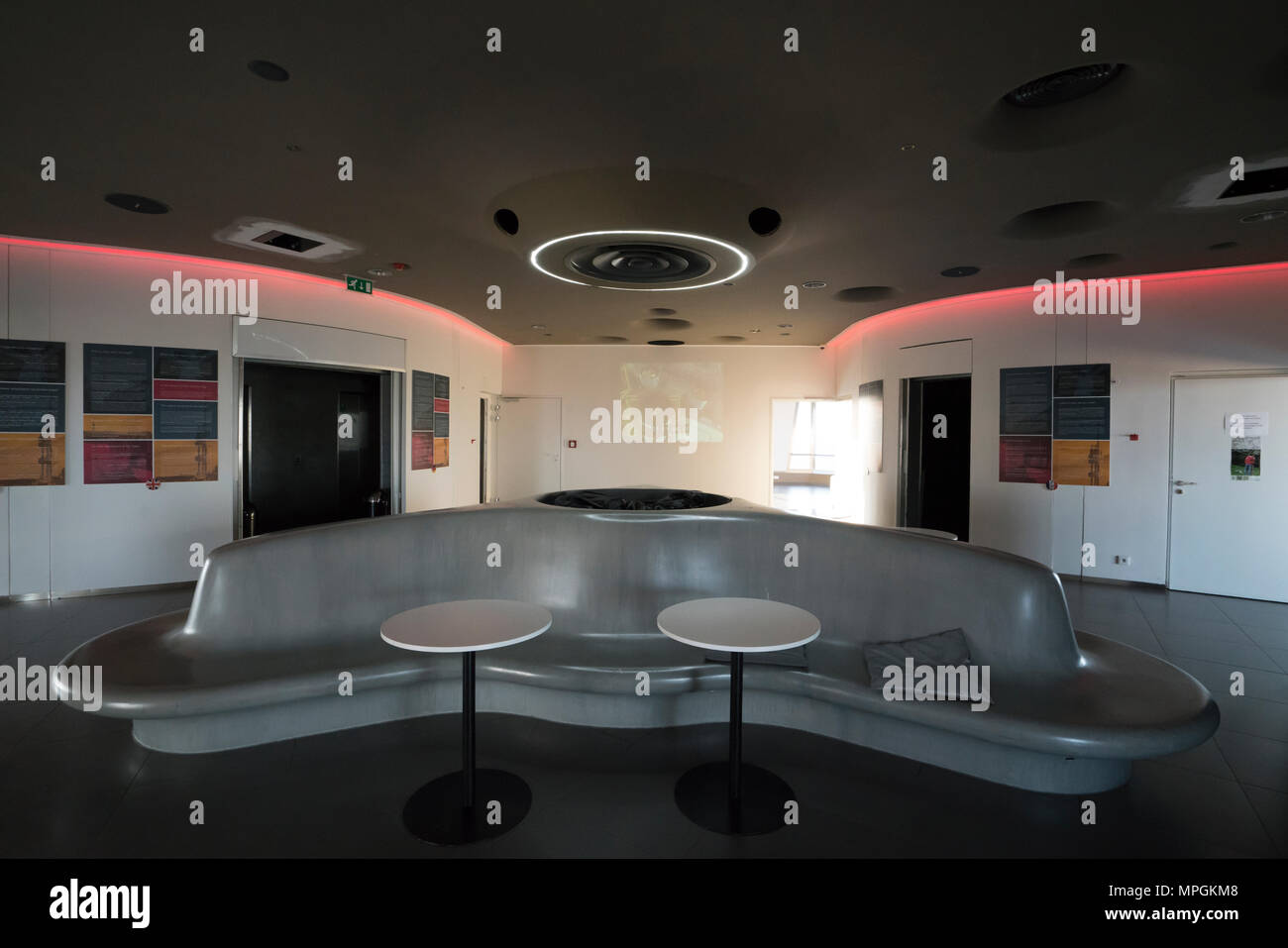 Il piano panoramico della torre della TV a Praga, Repubblica Ceca Foto Stock