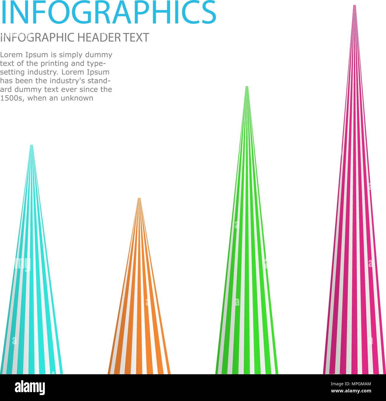 Infographics astratto modello. Business per la visualizzazione di dati. Illustrazione Vettoriale
