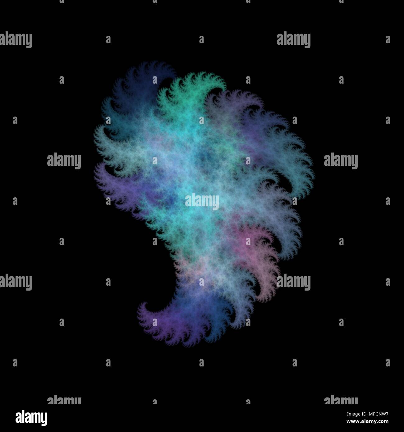 Multicolori Immagini frattali su sfondo scuro Foto Stock