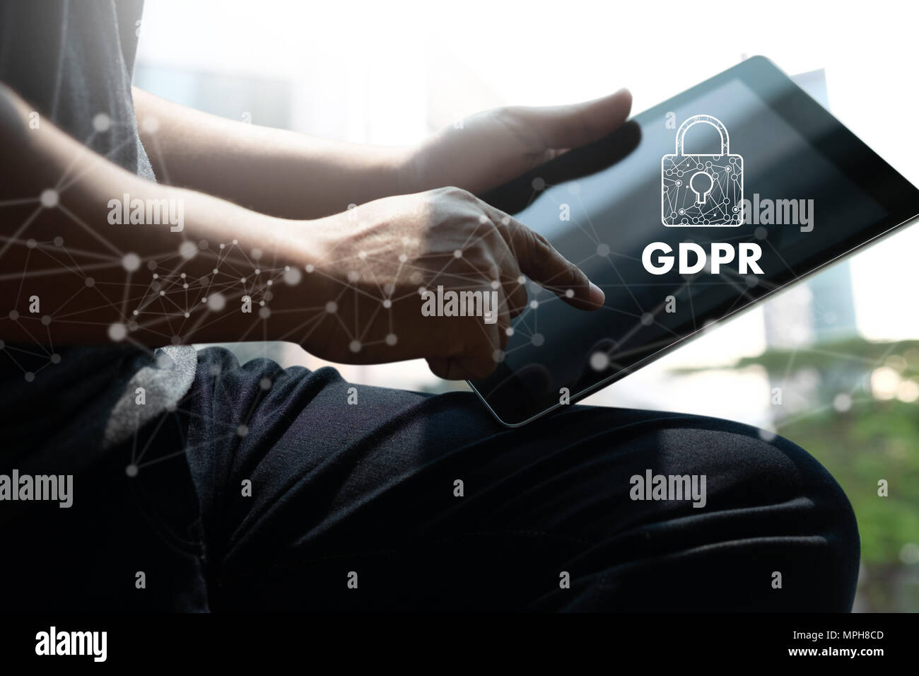 Il PILR. Protezione dei dati il regolamento esso tecnologo per la protezione dei dati del sistema di protezione dello schermo Foto Stock