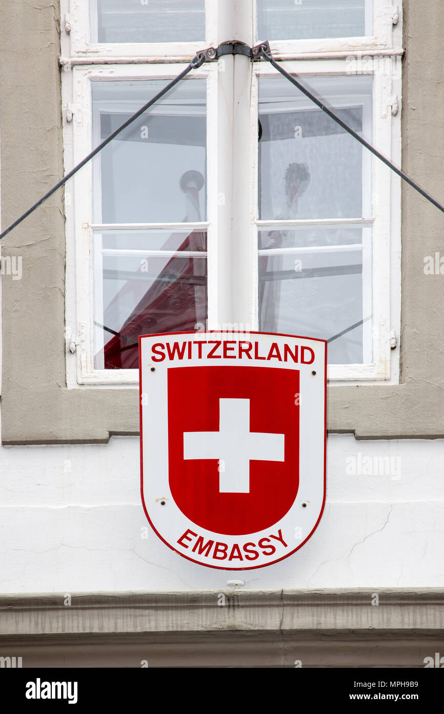 Copenhagen - Ambasciata di Svizzera. Kopenhagen - Botschaft der Schweiz . Foto Stock