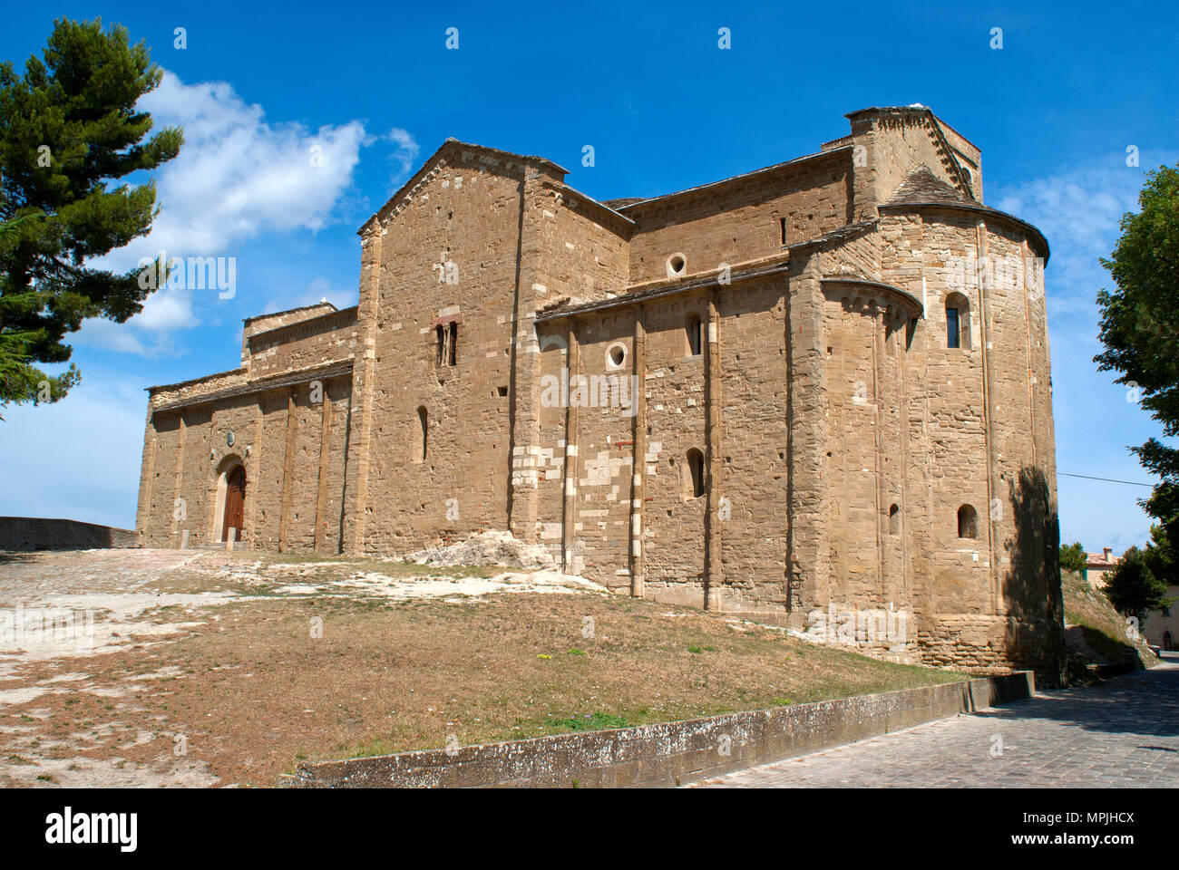 Cattedrale di San Leo (ex Montefeltro), Emilia Romagna, Italia Foto Stock