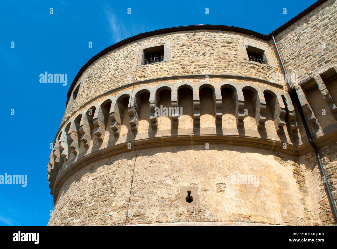 Torre di San Leo la Fortezza (ex Montefeltro), Emilia Romagna, Italia Foto Stock