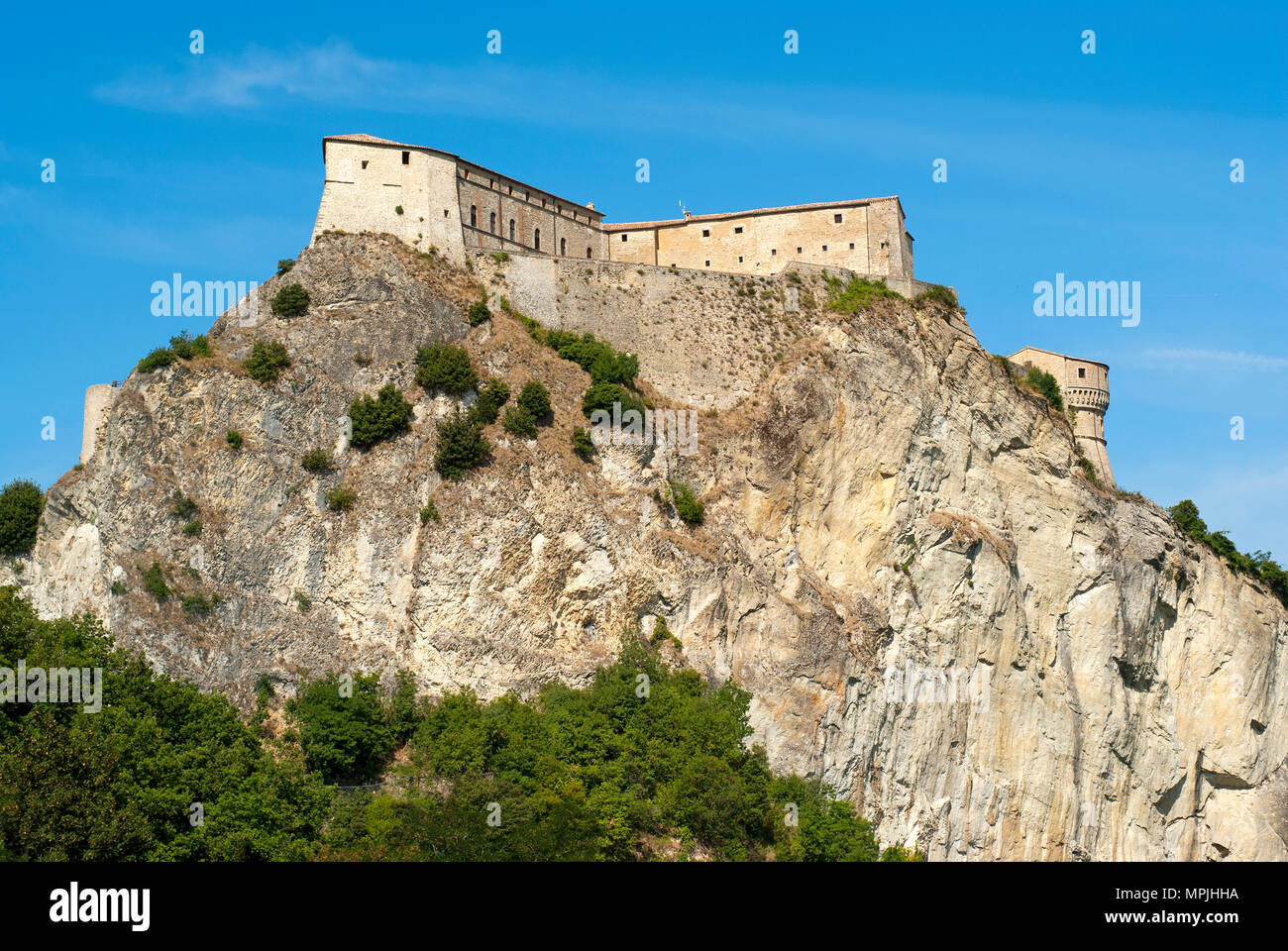 Rocca di San Leo (ex Montefeltro), Emilia Romagna, Italia Foto Stock