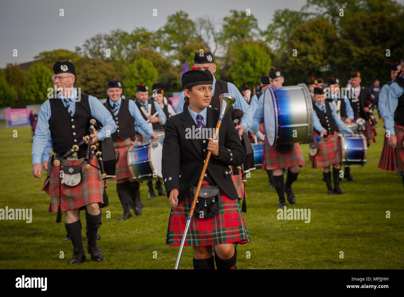 Il British Pipe Band Championships 2018 Foto Stock