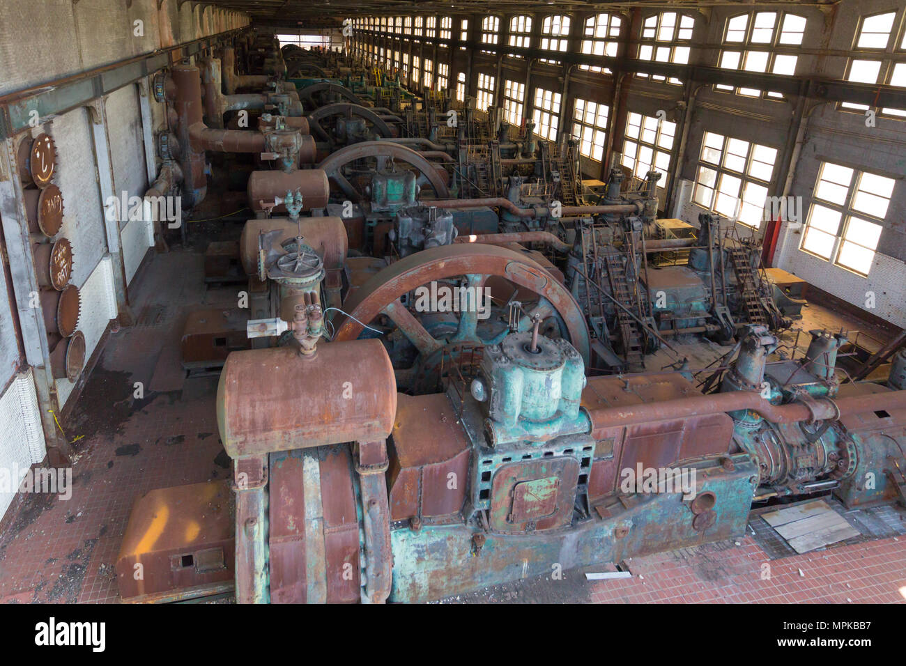 Abbandonato impianto siderurgico vecchio Betlemme impianto siderurgico in Betlemme, Pennsylvania Foto Stock