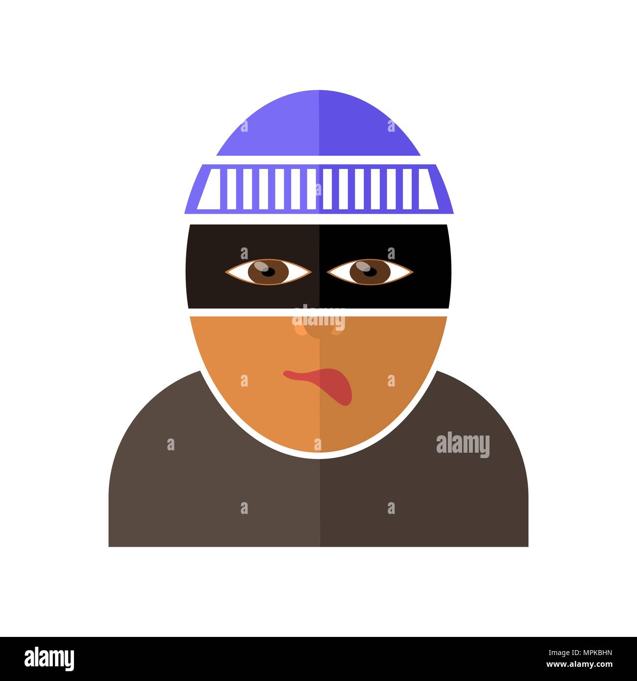 Icona del gangster isolato Illustrazione Vettoriale