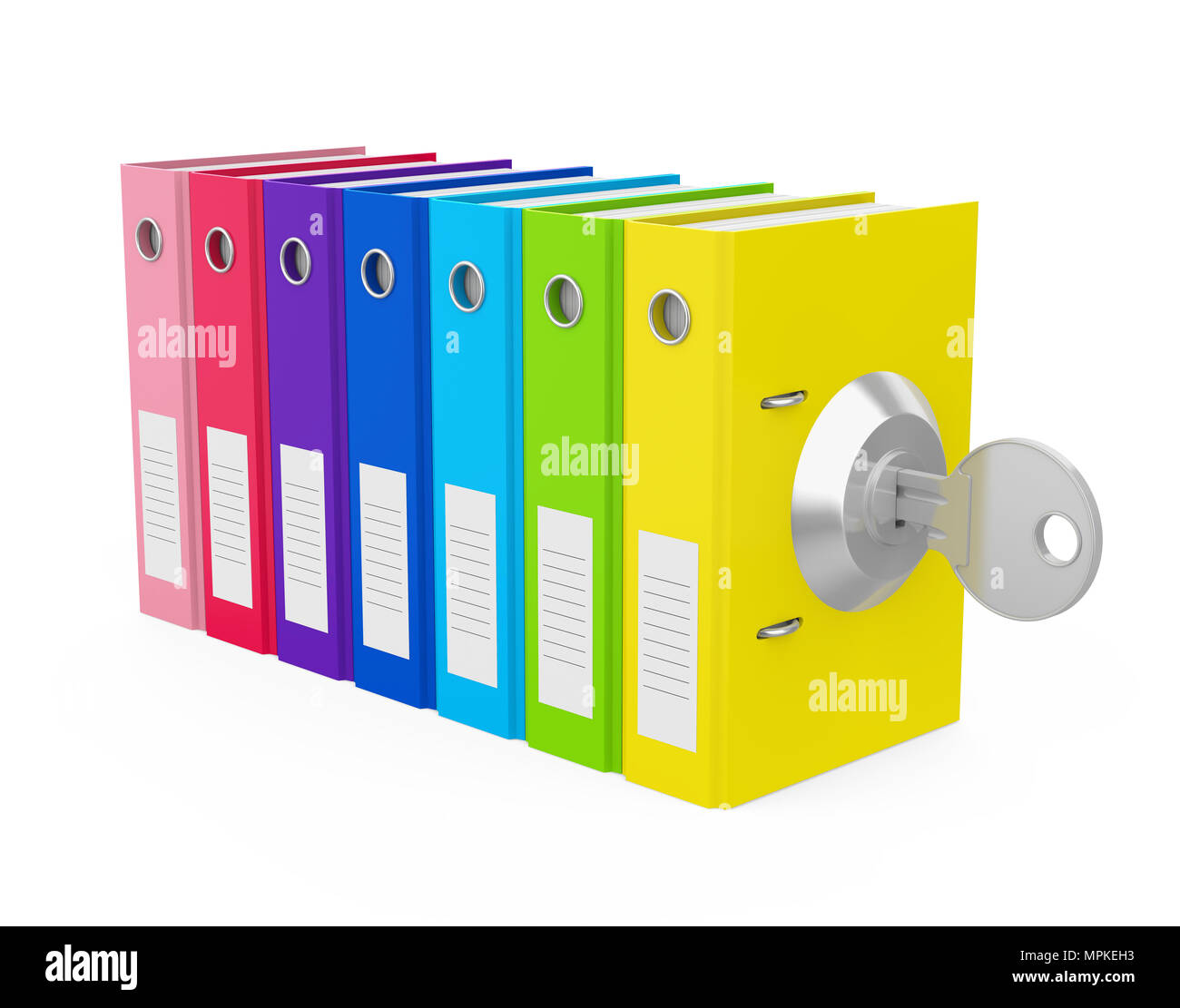 Ring Binder bloccato isolato Foto Stock
