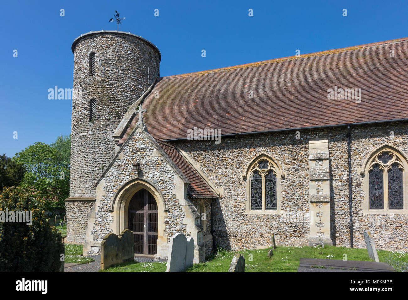 Inghilterra, Norfolk, Burnham Deepdale chiesa Foto Stock