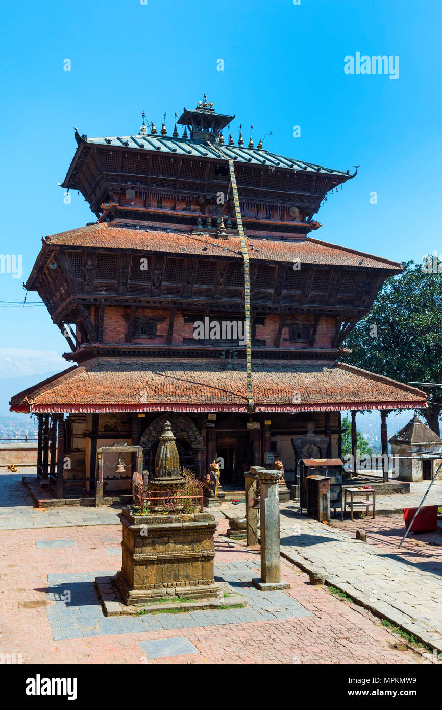 Bagh Bairab tempio, Kirtipur, Nepal Foto Stock