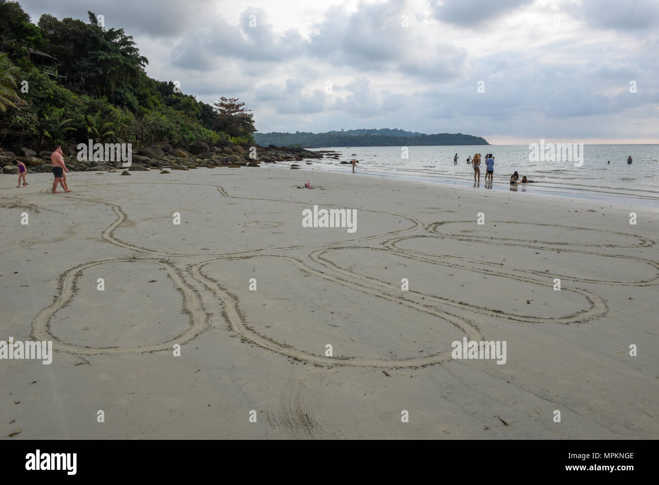 Koh Kood island, Tailandia - 28 Gennaio 2018:bella spiaggia tropicale a Koh Kood island in Thailandia Foto Stock