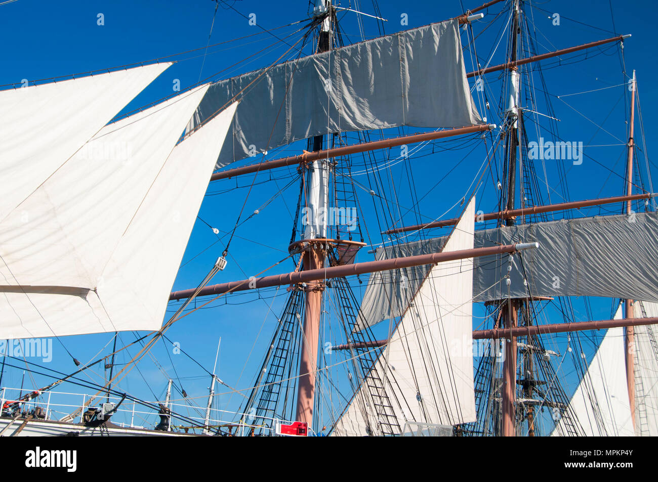 Stella dell India, Embarcadero a piedi e il Museo Marittimo di San Diego, San Diego, California Foto Stock
