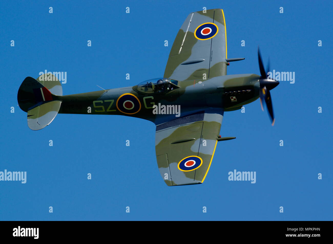 Vickers Supermarine Spitfire Mk XV!, TE311 a Old Warden, Foto Stock