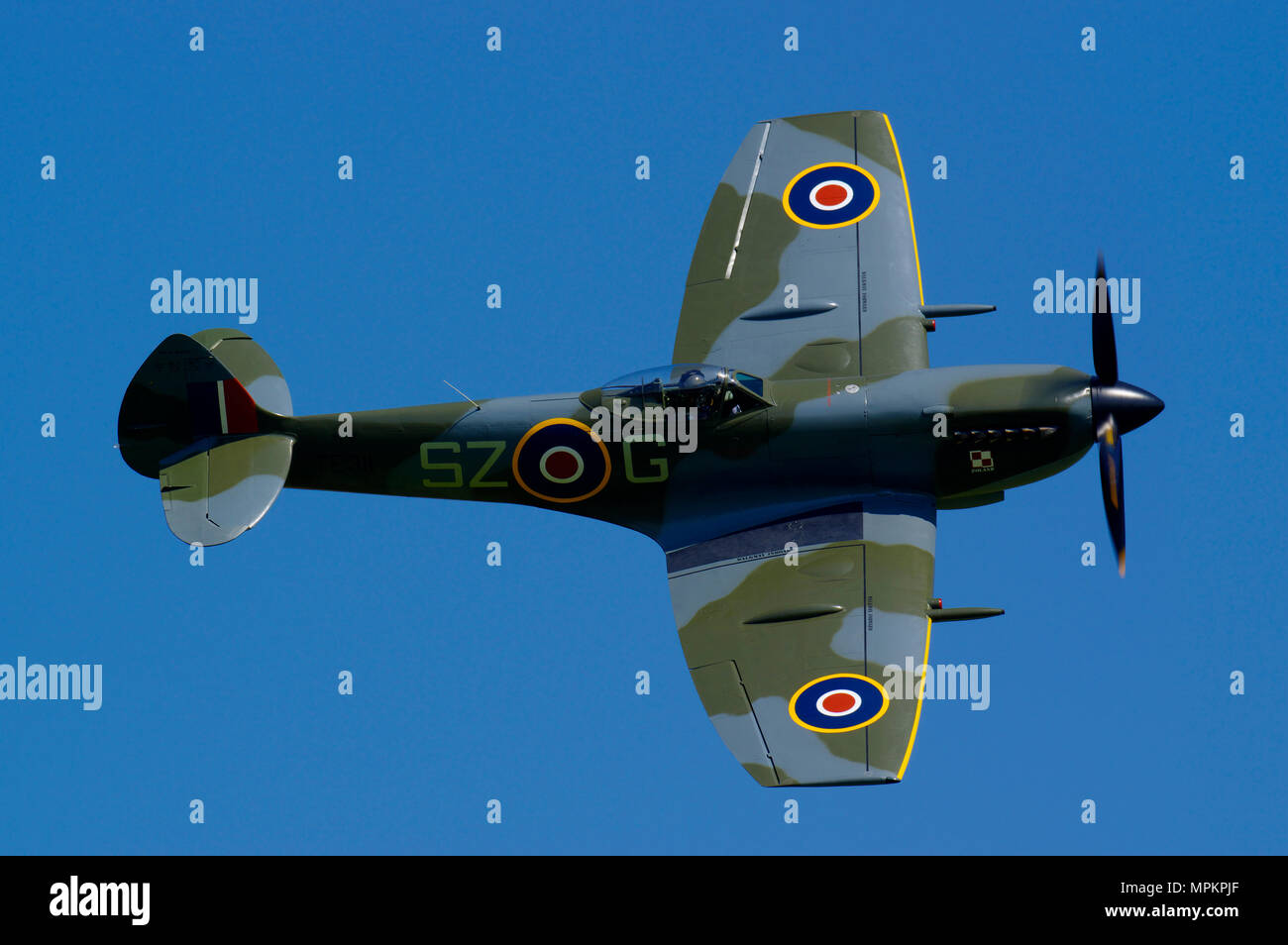 Vickers Supermarine Spitfire Mk XV!, TE311 a Old Warden, Foto Stock