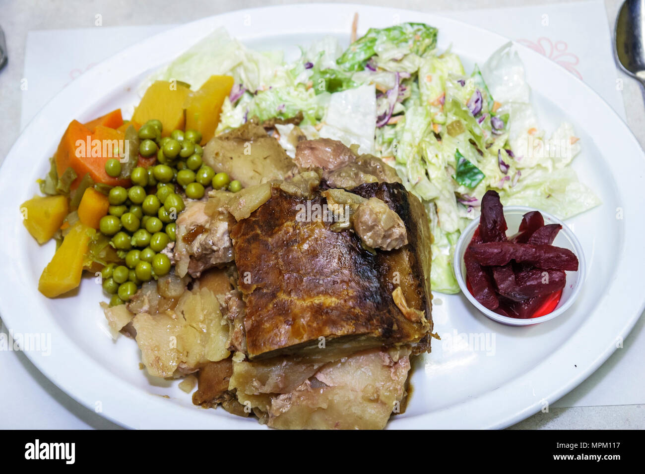 Canada,Canada,Quebec Province,Francese language,bilingue,Quebec City,Lower Town,Rue Saint Paul,buffet Style de l'Antiquaire,cena,ristorante Foto Stock