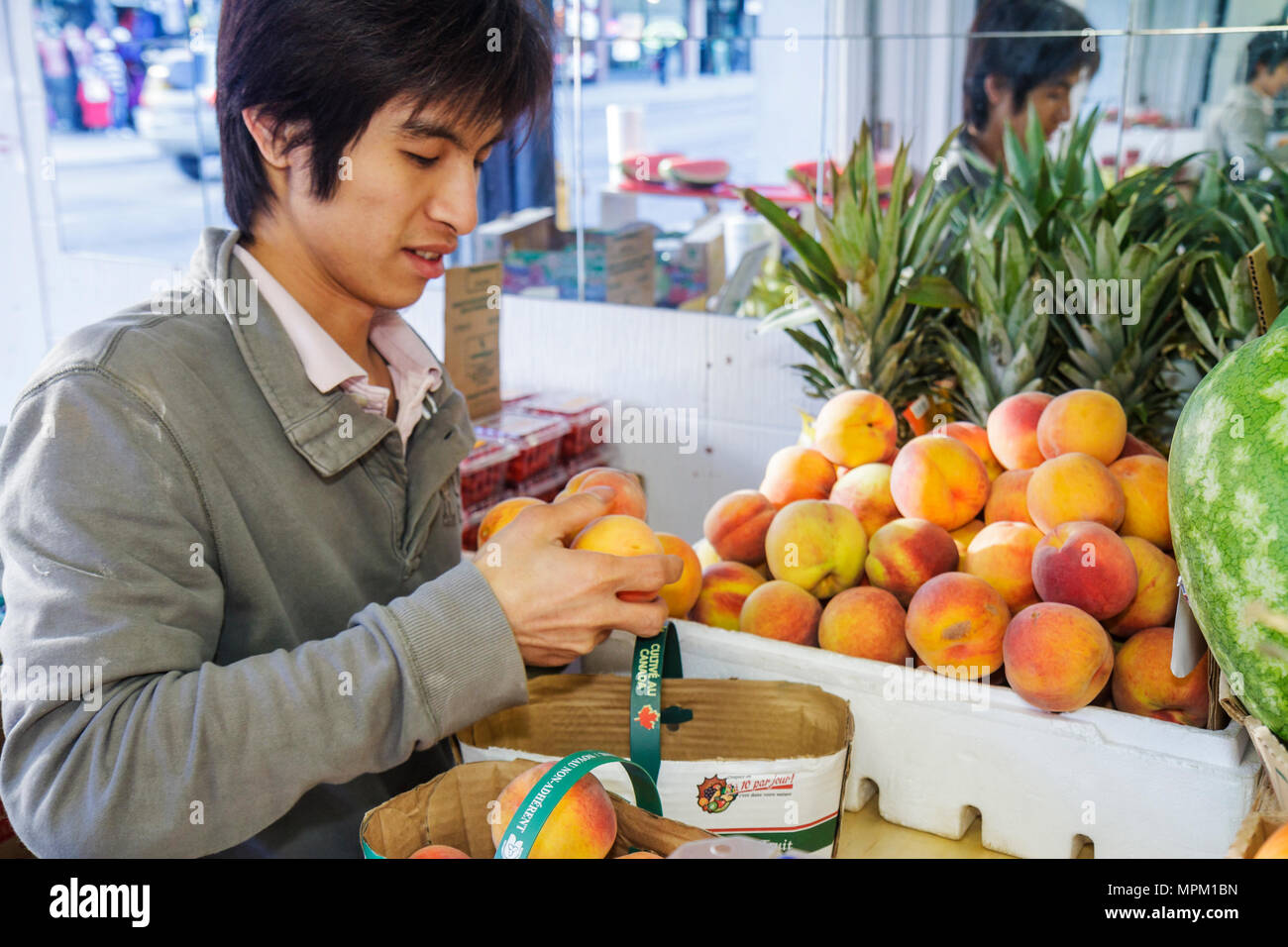 Toronto Canada,Yonge Street,shopping shopper shopping shopping negozi mercati di mercato mercati di vendita di acquisto, negozi al dettaglio negozi business business business, nei Foto Stock