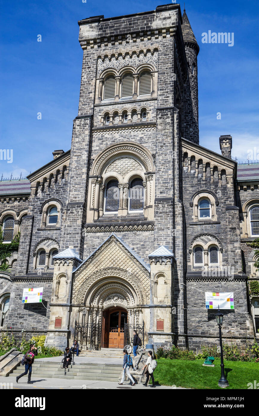 Toronto Canada,University of Toronto,King's College Circle,University College building,campus,1858,istruzione superiore,istruzione,università pubblica,studente Foto Stock