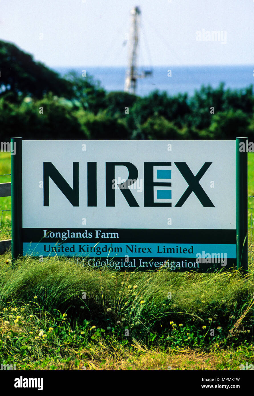 Prova Nirex di smaltimento dei residui nucleari, sito di Sellafield, Cumbria, Regno Unito, GB. Foto Stock