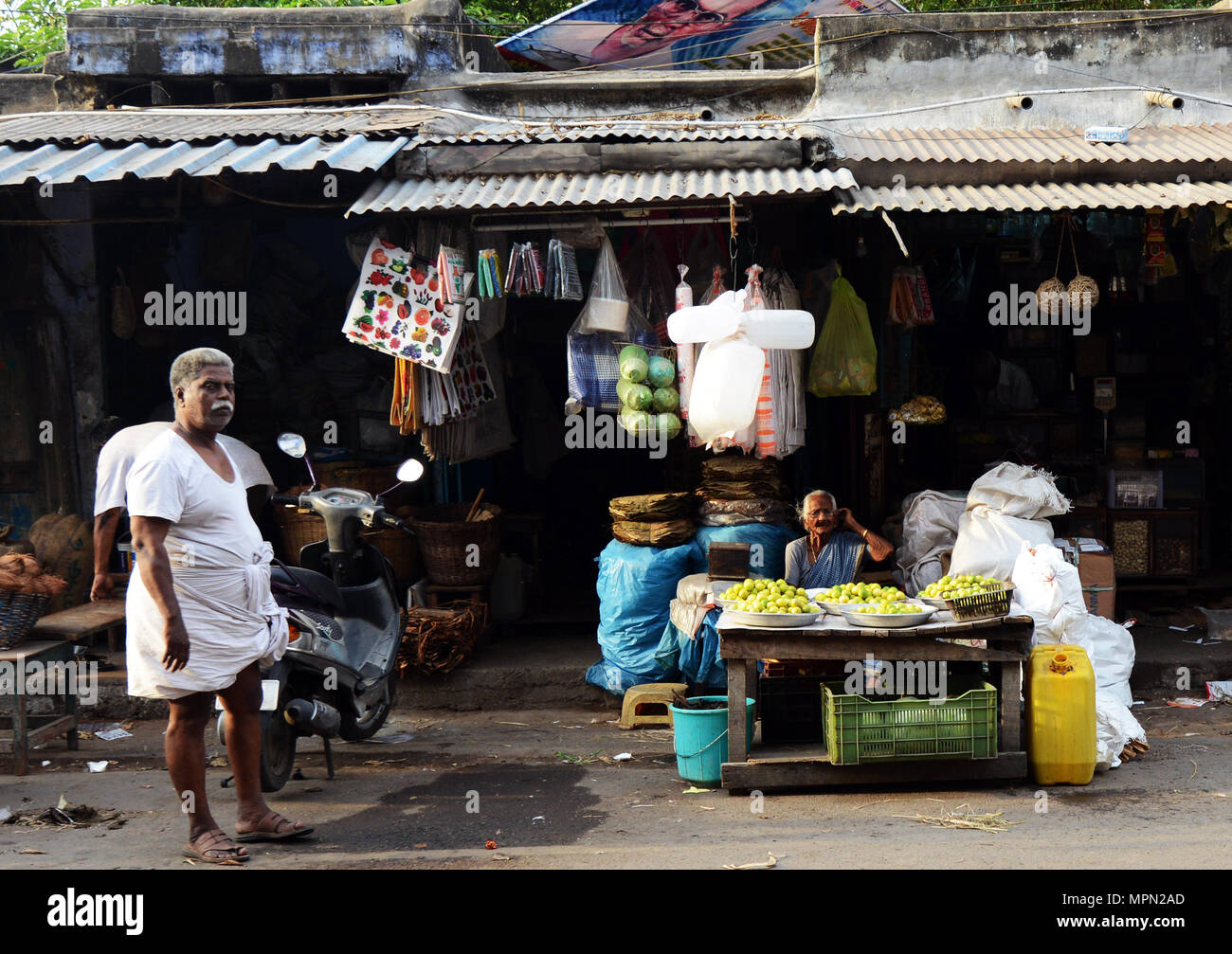 Mercati colorati scene in Chennai, India. Foto Stock