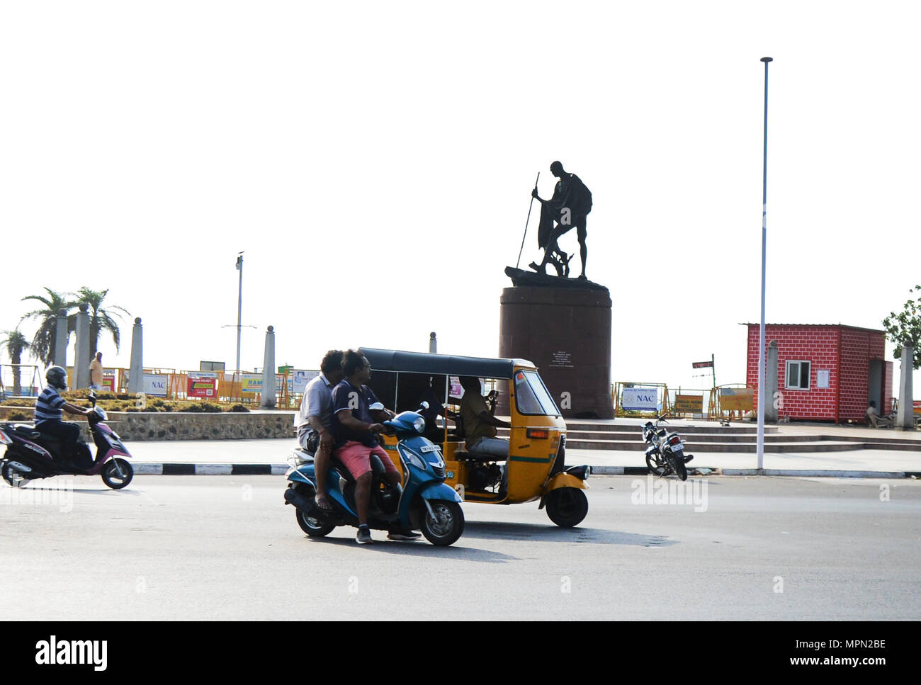 Risciò motorizzati a Chennai, India. Foto Stock