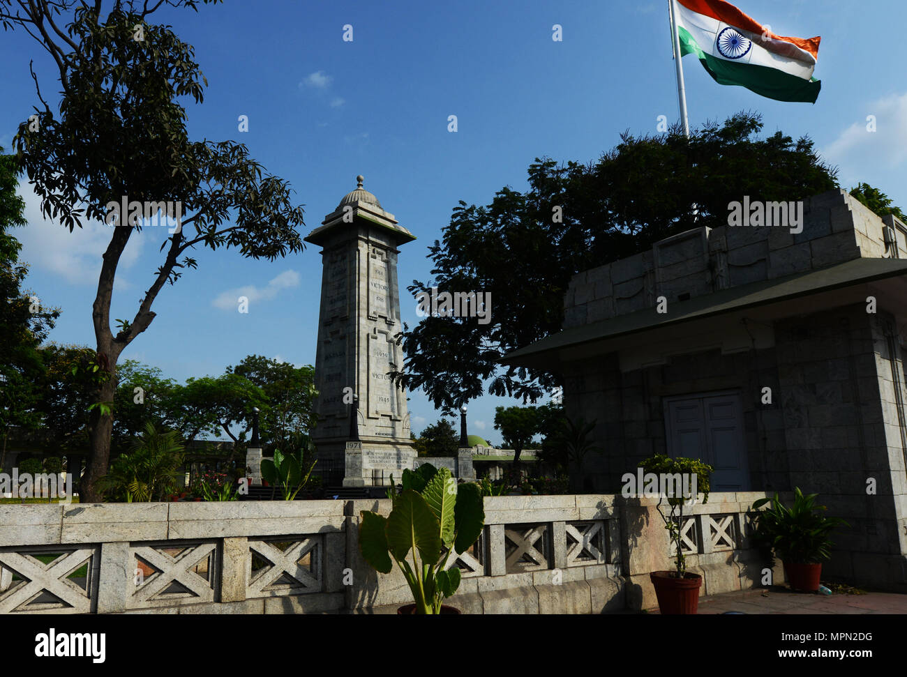 La vittoria del Memoriale di guerra a Chennai, India. Foto Stock