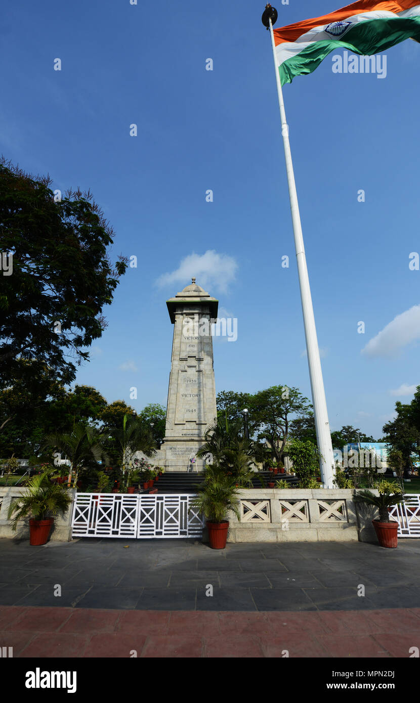 La vittoria del Memoriale di guerra a Chennai, India. Foto Stock