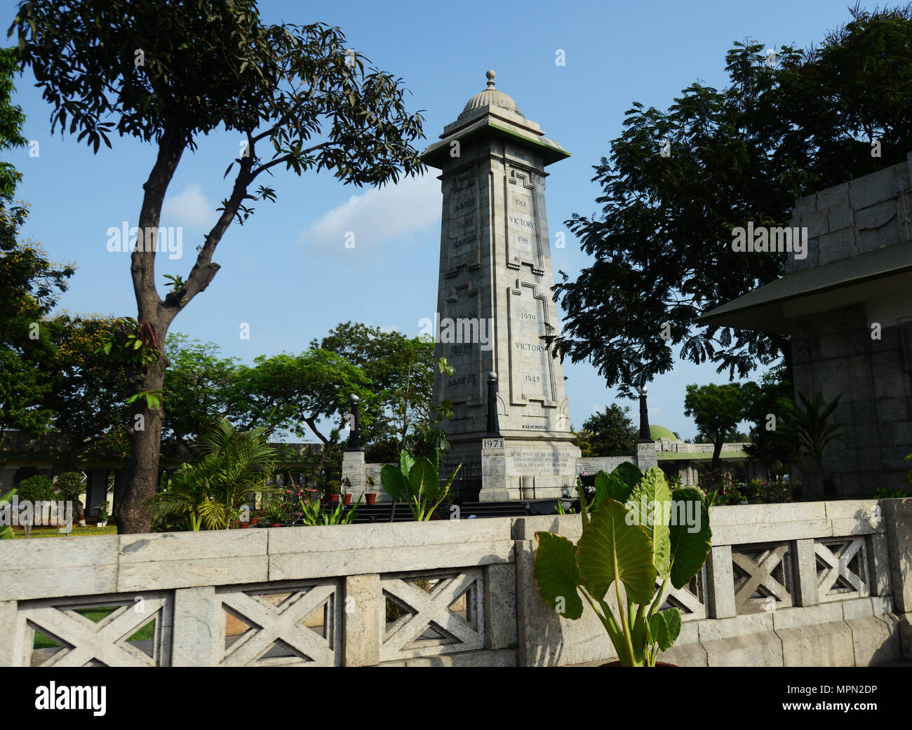 La vittoria del Memoriale di guerra a Chennai, India. Foto Stock
