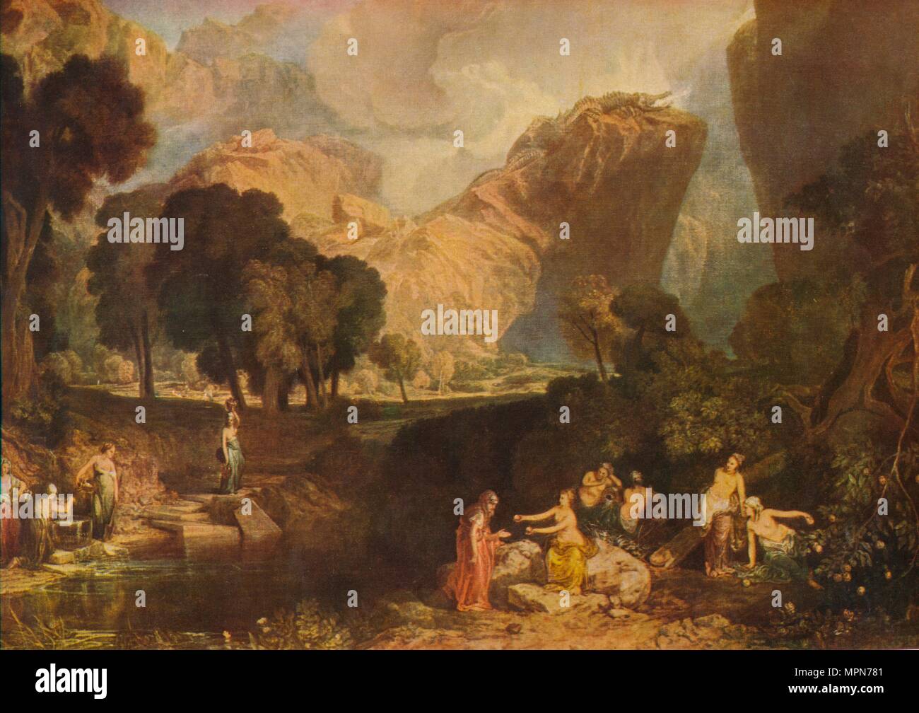 "La dea della Discordia scegliendo Apple di contesa nel Giardino delle Esperidi", 1806, (19 Artista: JMW Turner. Foto Stock