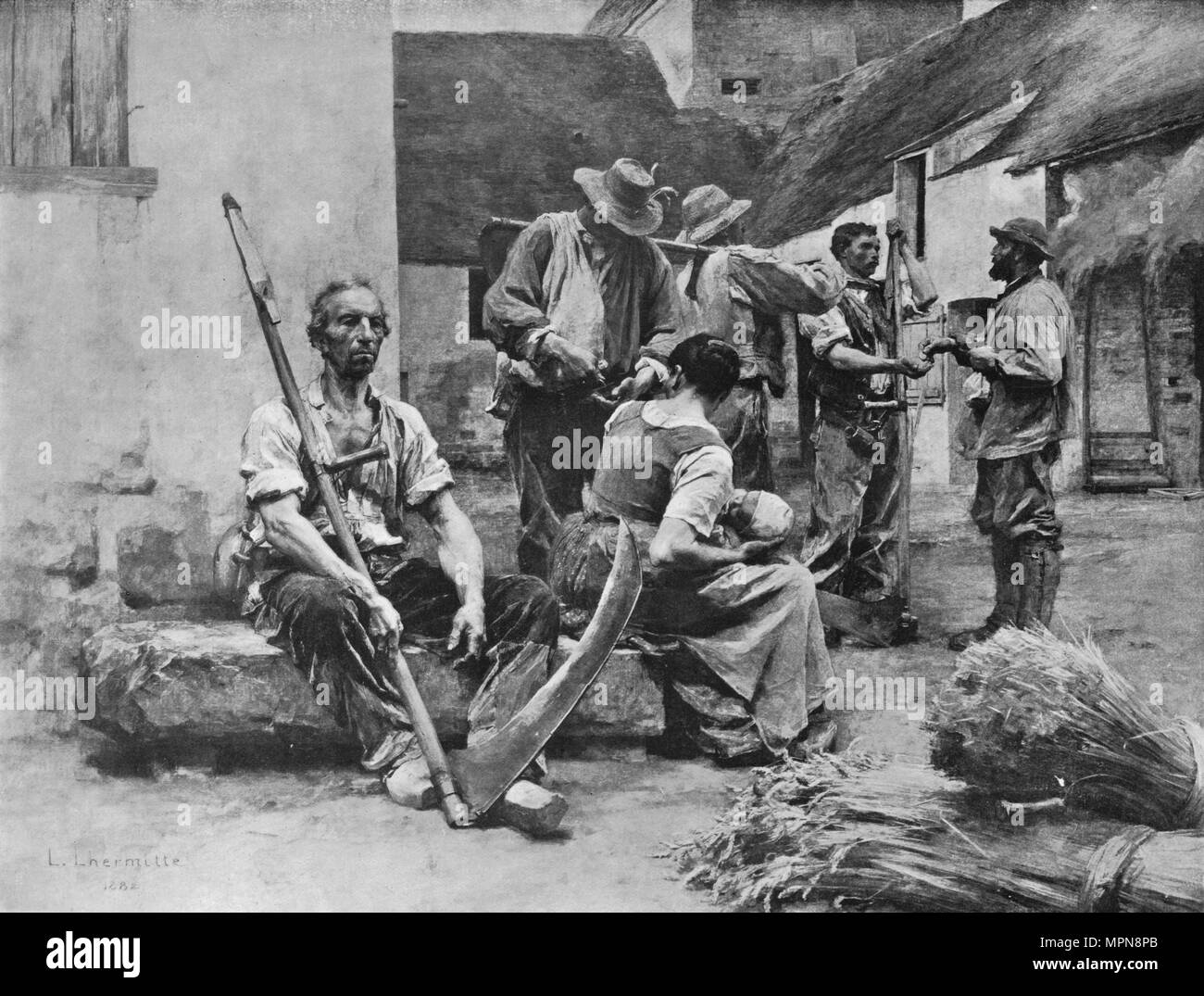 'Pagando i vendemmiatori", 1882, (1911). Artista: Leon-Augustin Lhermitte. Foto Stock