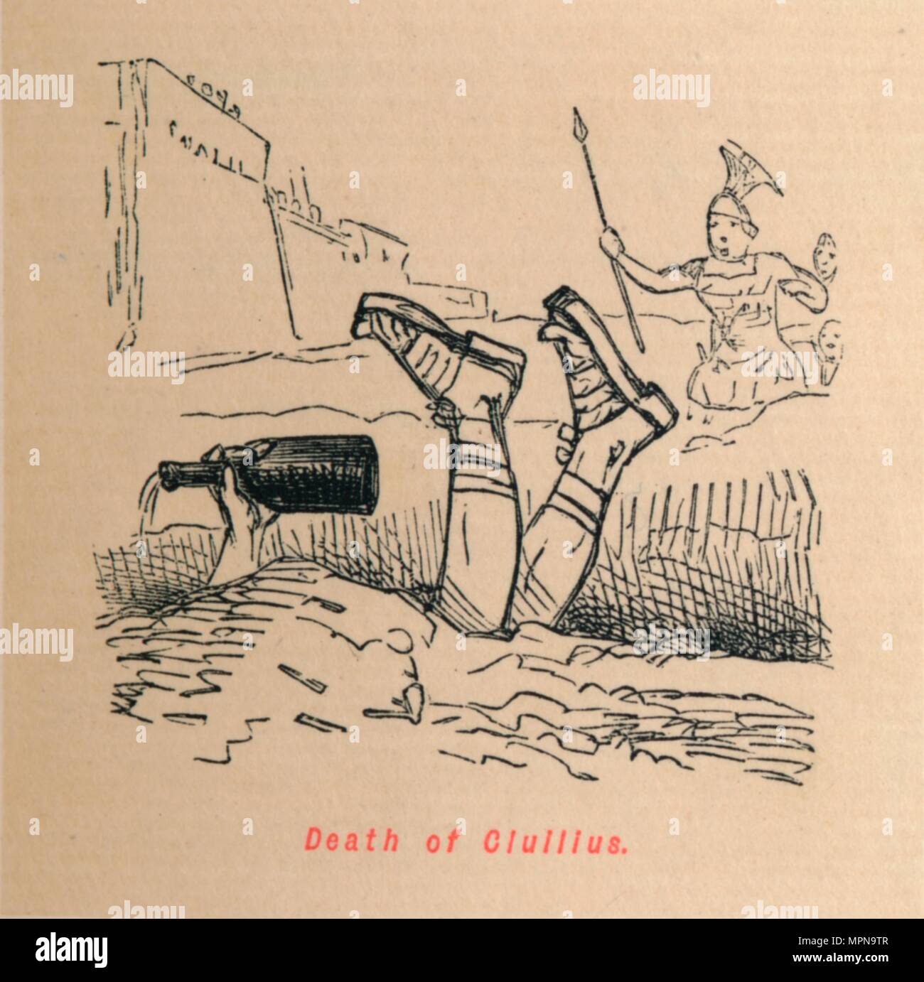 "Morte di Ciuilius', 1852. Artista: John Leech. Foto Stock