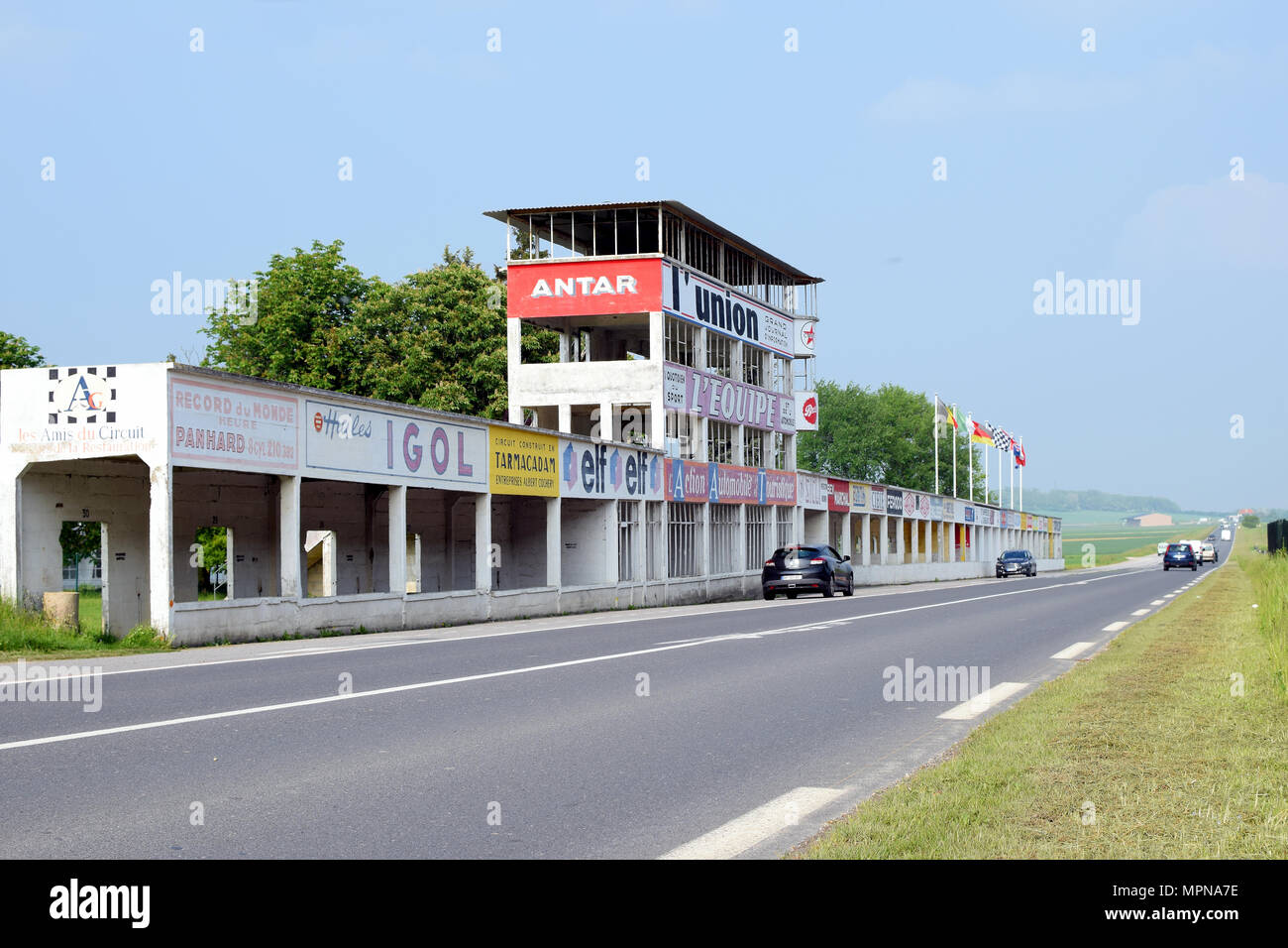 GUEUX, Francia - 15 Maggio 2018: storico circuito Reims-Gueux vicino a Reims. Foto Stock