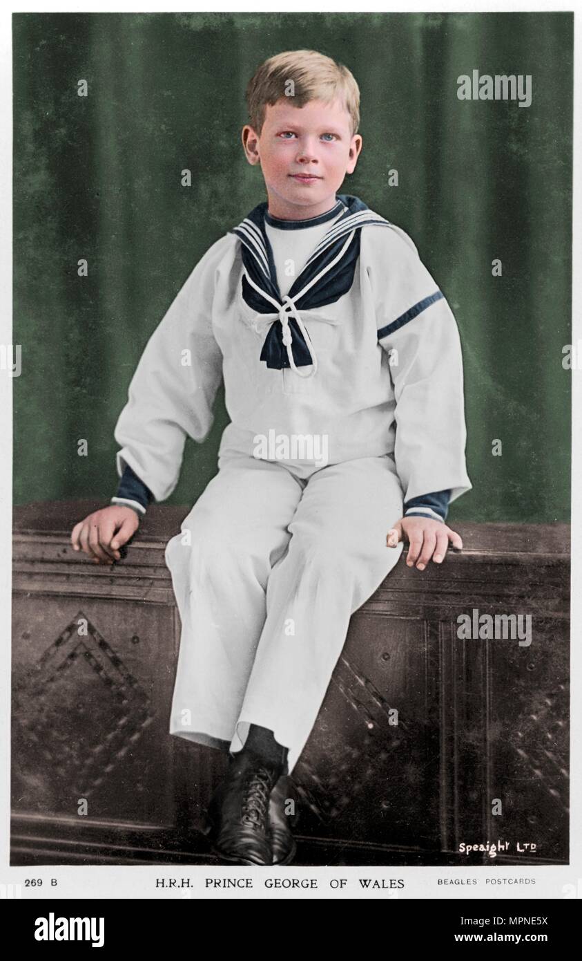 Prince George del Galles, c1900s(?). Artista: Speaight. Foto Stock
