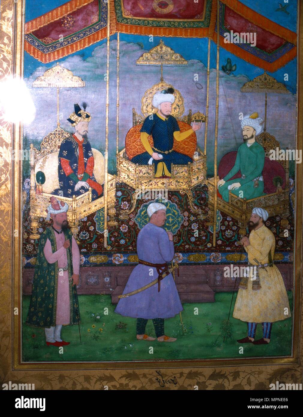 Timur le mani la sua corona di Babur di Mughal, c1630. Artista: sconosciuto. Foto Stock